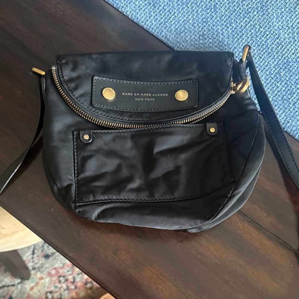 Marc by Marc Jacobs Black and Gold Crossbody Bag